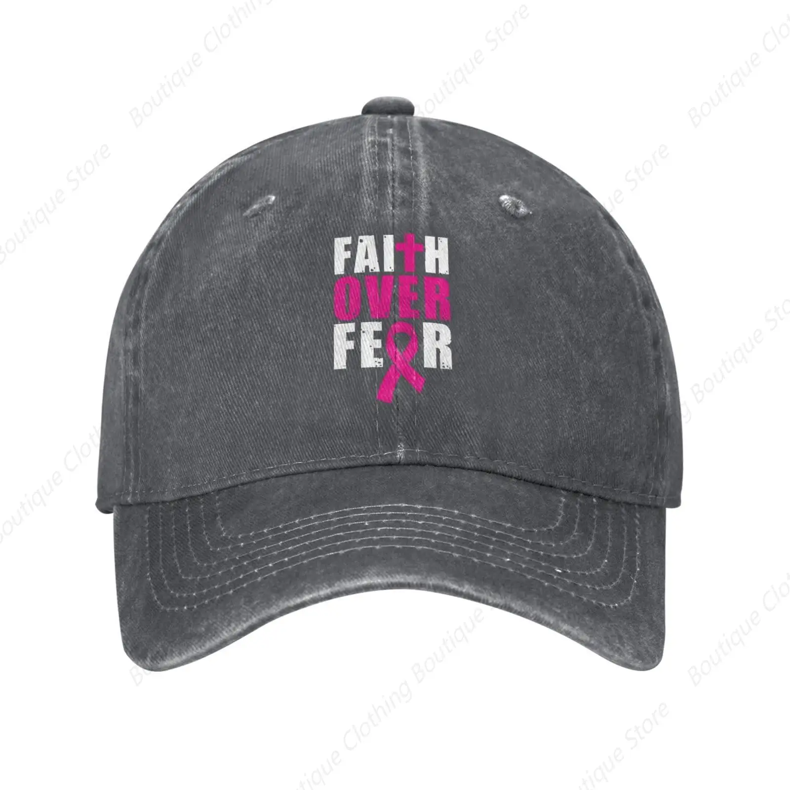 

Faith Over Fear Baseball Cap for Men Women Vintage Trucker Hat Golf Hats Dad Hat Deep Heather