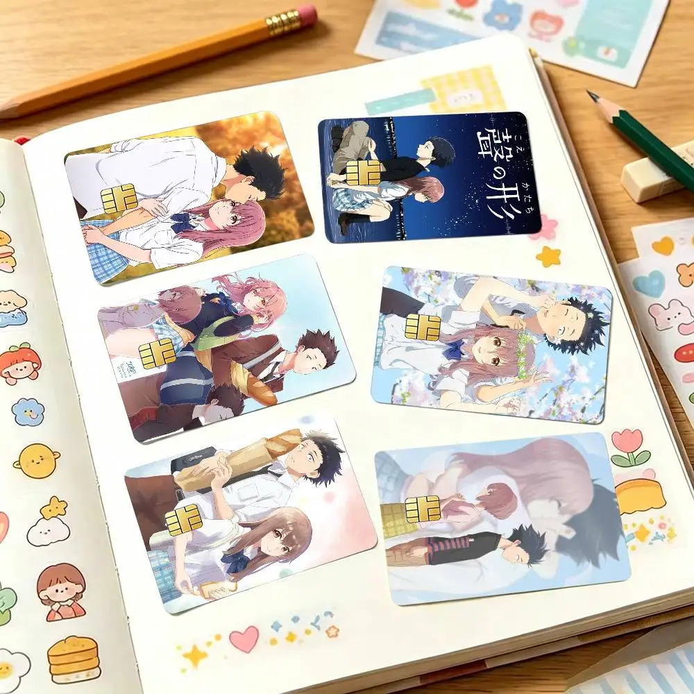 

A Silent V-Voice Koe No Katachi Credit Card HD Stickers Small Chip Waterproof Sticker Game Card Decal Gift