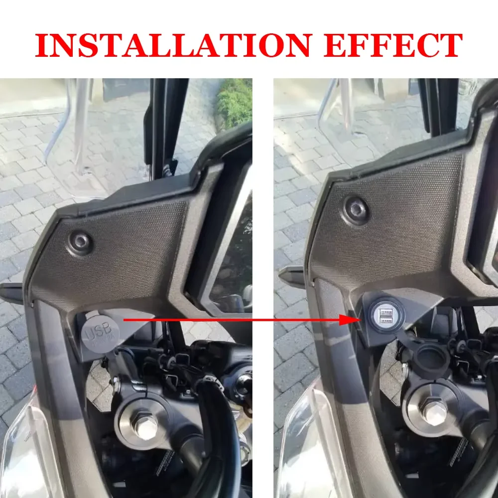 USB Power Transfer Interface Port Charge For HONDA Transalp XL 750 XL750 2023 2024 Accessories Dual USB Charger Adapter Socket