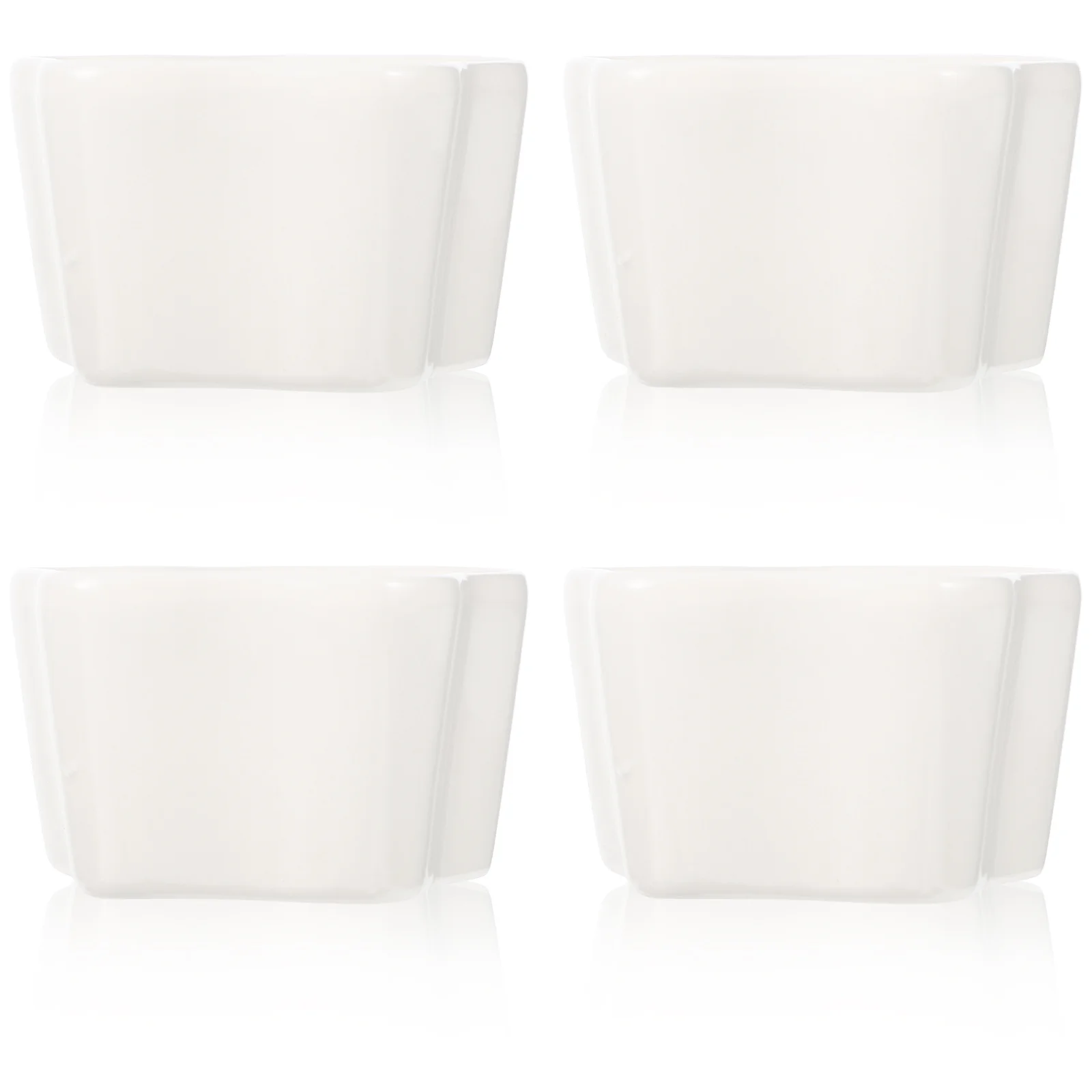 

4Pcs Small Ceramic Dipping Bowls Creative Shape Sauce Containers for Sushi Vinegar Jam Butter Party Appetizer Kitchen Condiment
