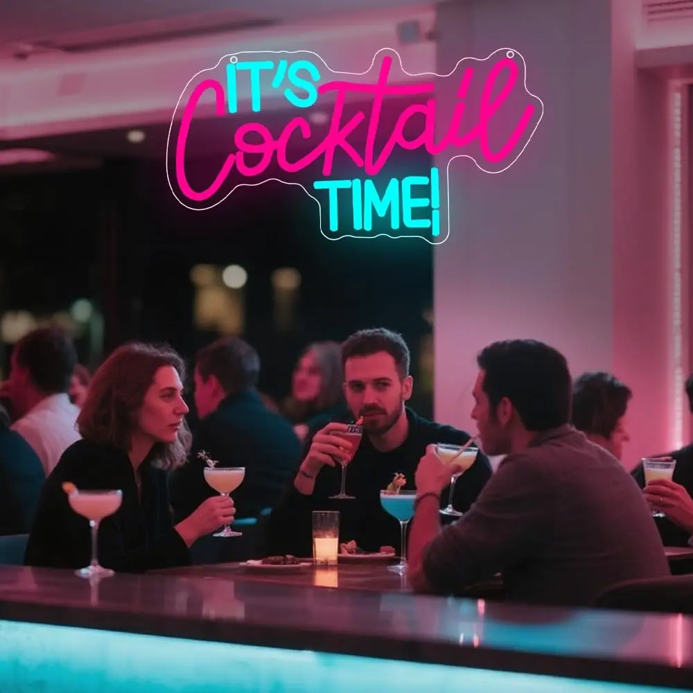 Cocktails Neon Sign USB Powered LED Neon Light for Bar Party Gaming Room Bedroom Decoration Gift Business Art Wall Light view 2