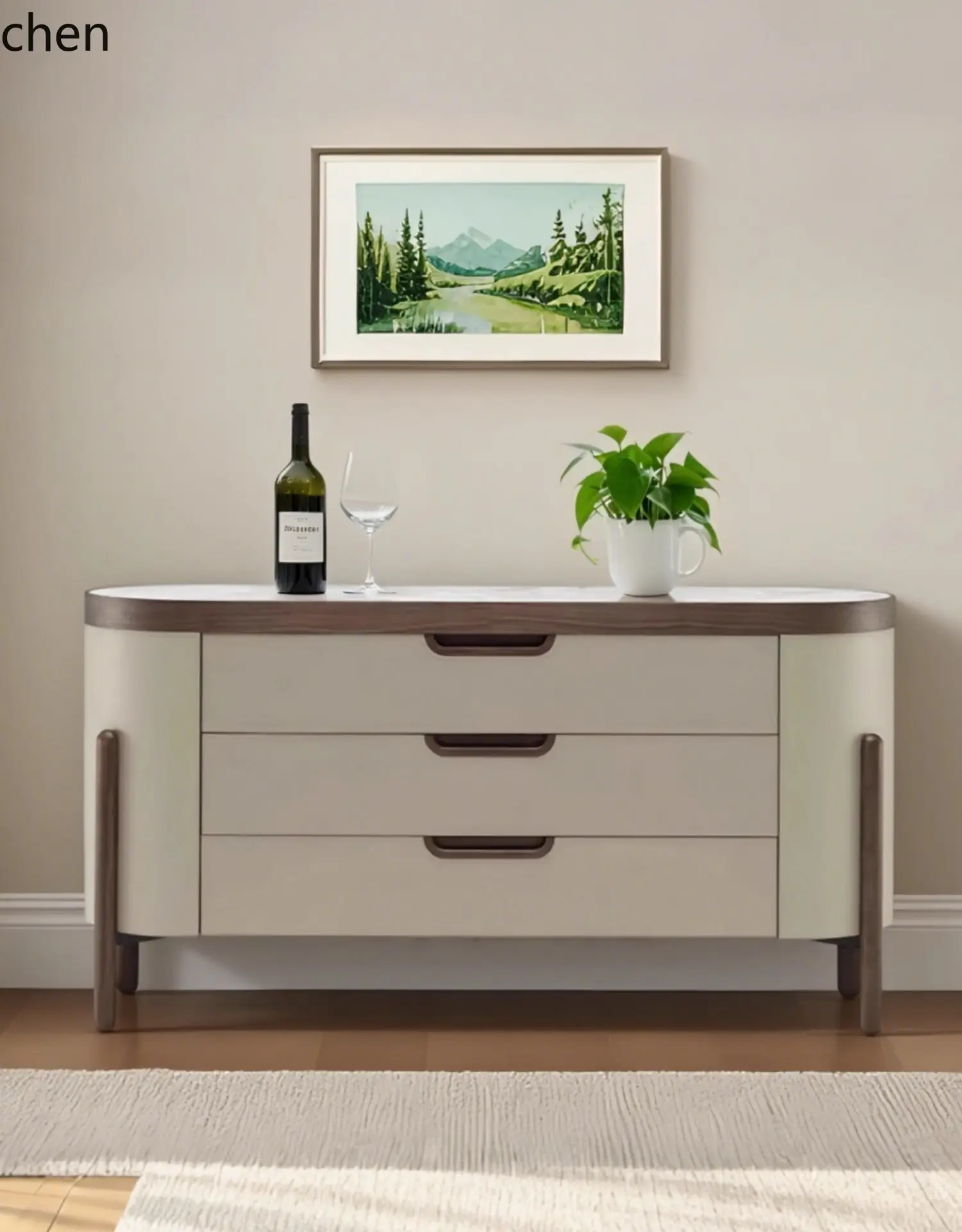 HXL Minimalist Sideboard Simple Entryway Cabinet Living Room Storage Multi-Functional Organizer