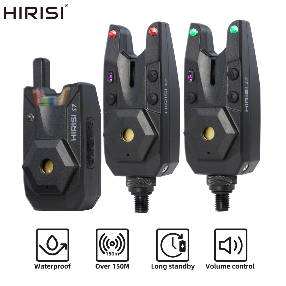 Hirisi Karpfenangel-Alarmset Wasserdichter Bissanzeiger  Karpfenangel-Zubehr 1+2 Set S7 Angelzubehr - AliExpress 18