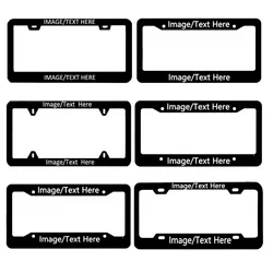 Custom License Plate Frame Set Suit for US CA Mexico Car License Frame Decor Metal Aluminum Plate HD Print Sign DIY Plaque Gifts