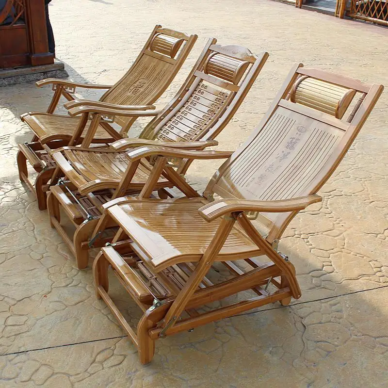 

Bamboo recliner, bamboo rocking chair, folding, home nap chair, lounge, elderly leisure leisure, solid wood ba