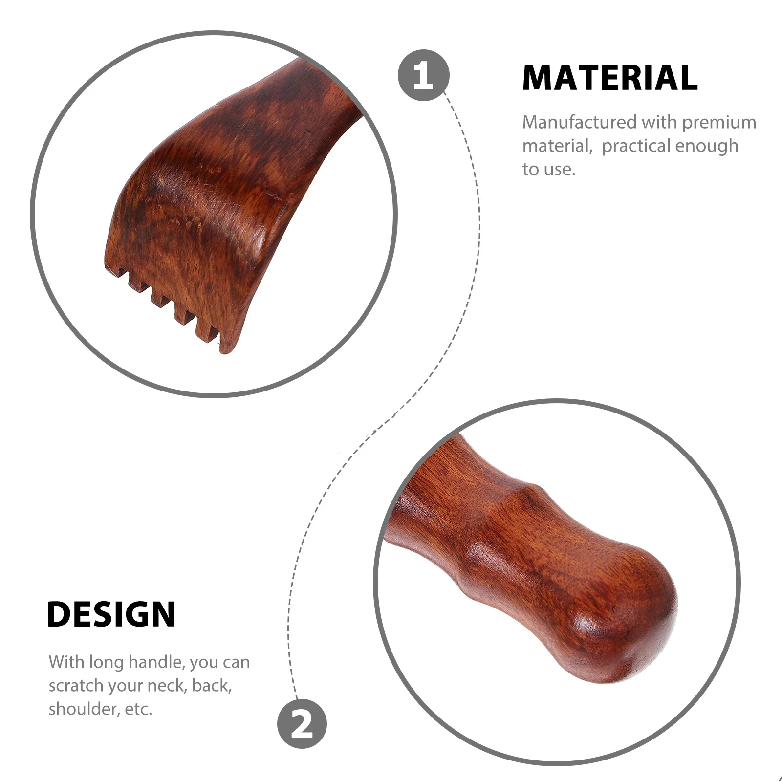 

Back Scratcher Extendable Wooden Metal Telescoping Long Handle Portable Body Scratching Anti-Itch Tool Back Scratcher