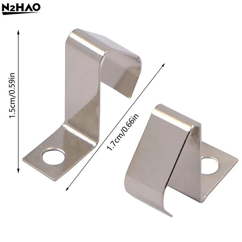 10PCS Silver 5231 SMT Battery Contact For A, AA, CR2, CR123A, 9 Volt Battery Leaf Spring Contact Battery Contact