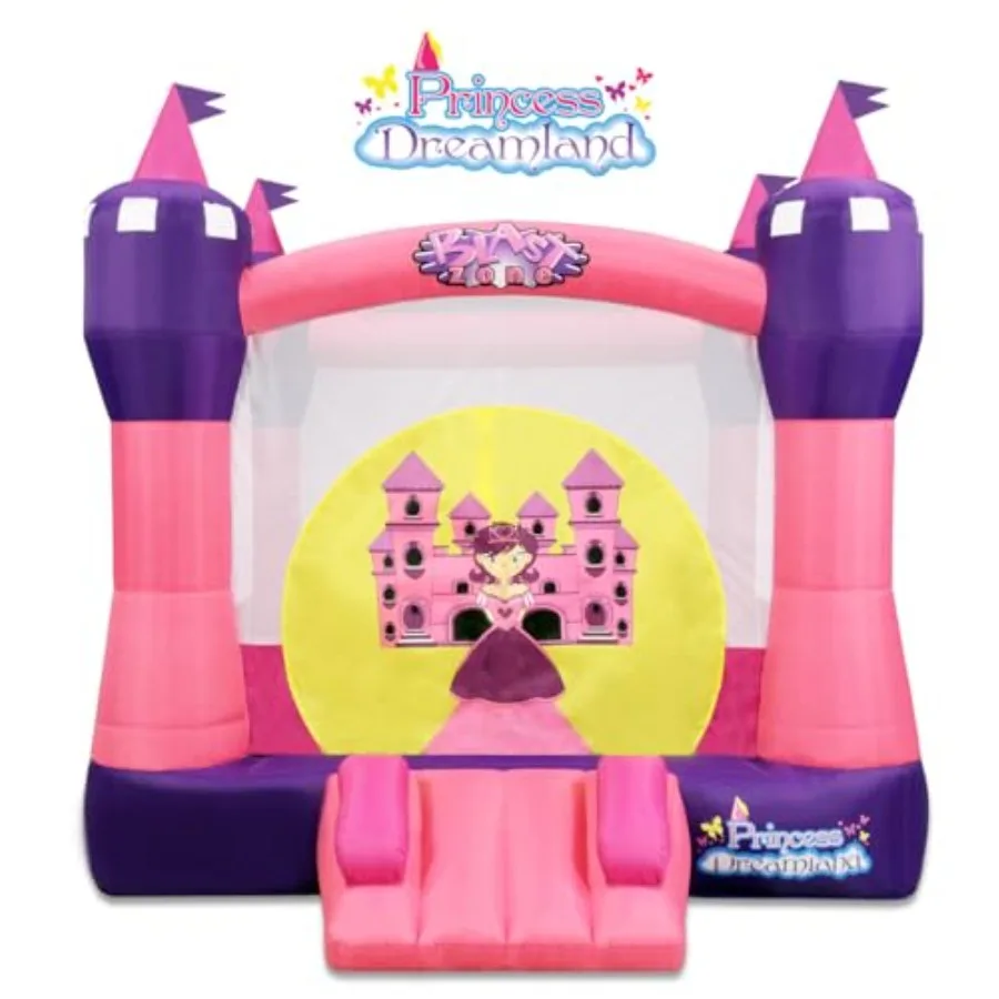 Princess Dreamland opblaasbaar springhuis met ventilator Premium kwaliteit binnen en buiten draagbaar in seconden opslaan