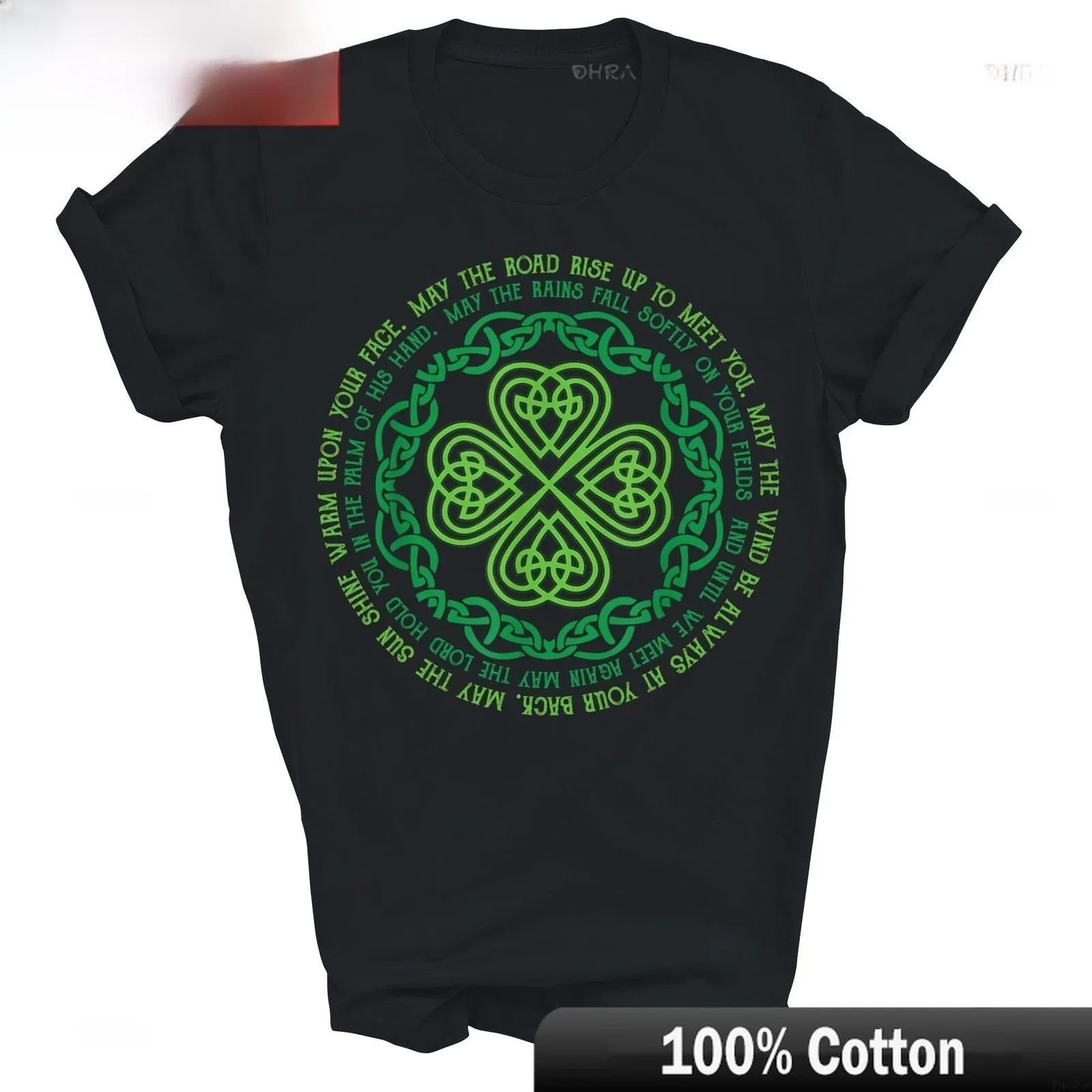 

Мужская футболка Iri Bling Celtic St Patris Day, хлопковая, с коротким рукавом, круглым вырезом, Cleanfit, весенняя мода, зеленая, Four-...