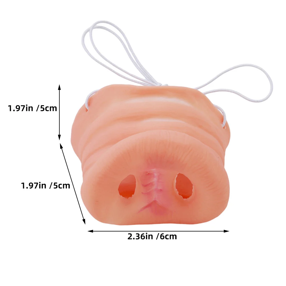 6 Stück entzückende Schweinenasenmaske für Halloween, Kinder, Erwachsene, realistisches Latex-Cosplay-Zubehör, bequemes Tierkostüm