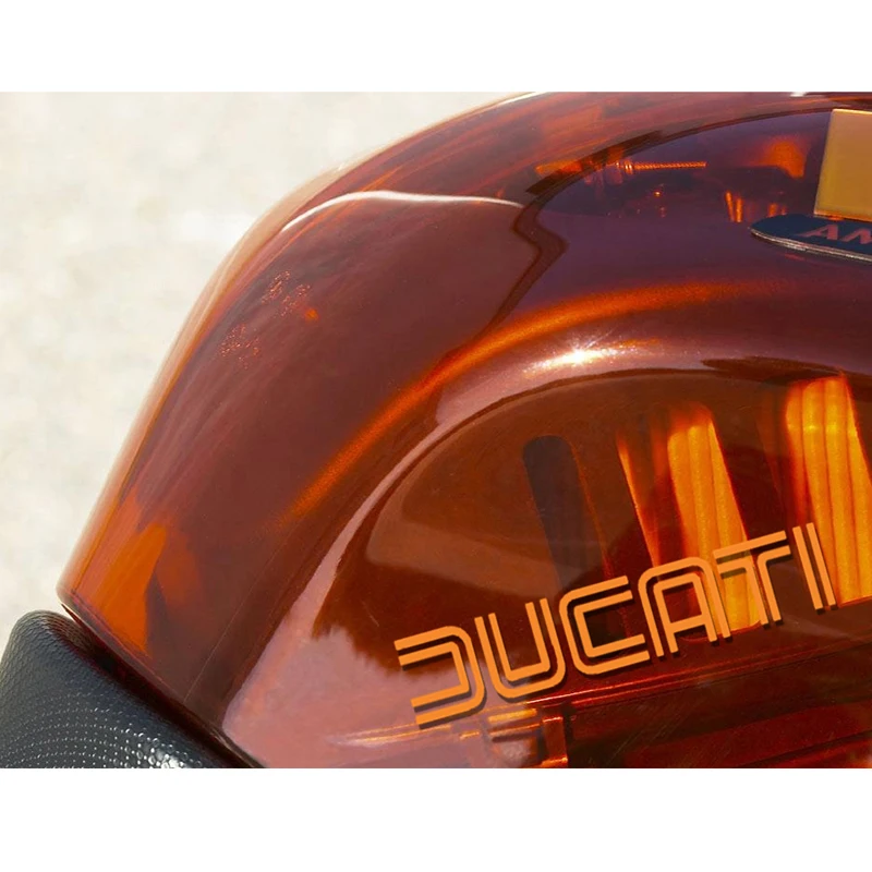 MOTO bicicletta serbatoio carburante adesivo ruota casco MOTO bordo riflettente Logo decalcomania per Ducati Vintage Scrambler italiano Multistrad