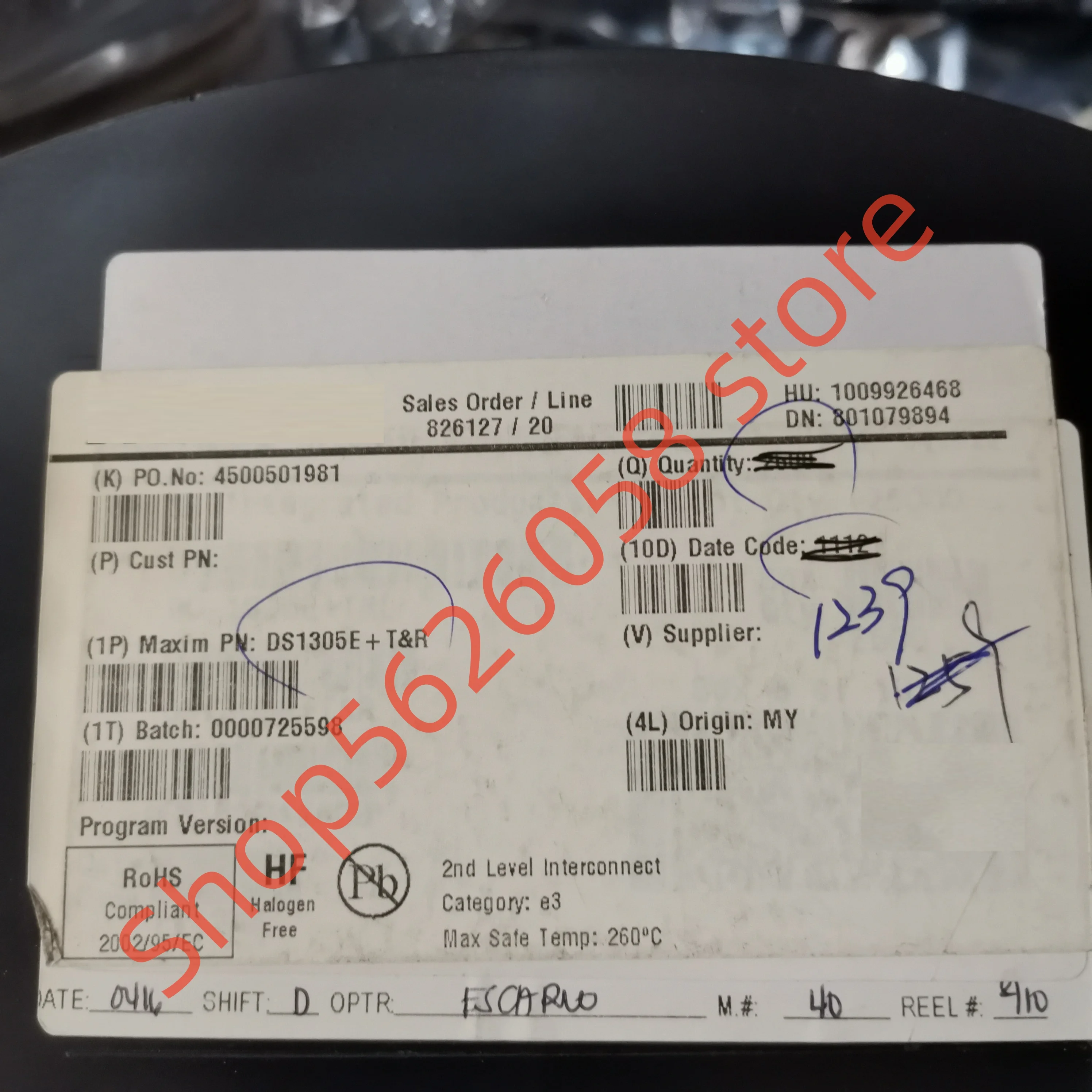 

DS1305E+T&R TSSOP 10 шт./лот оригинальные и аутентичные, бесплатная доставка