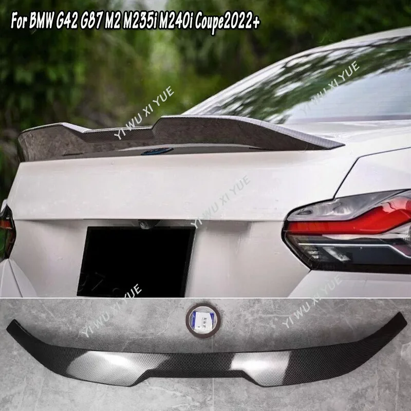 Rear Trunk Spoiler Wing For BMW G42 G87 M2 220i 230i M235i M240i Coupe 2022-2023 ABS Car Rear Lip Cap Spoiler Car Accessories