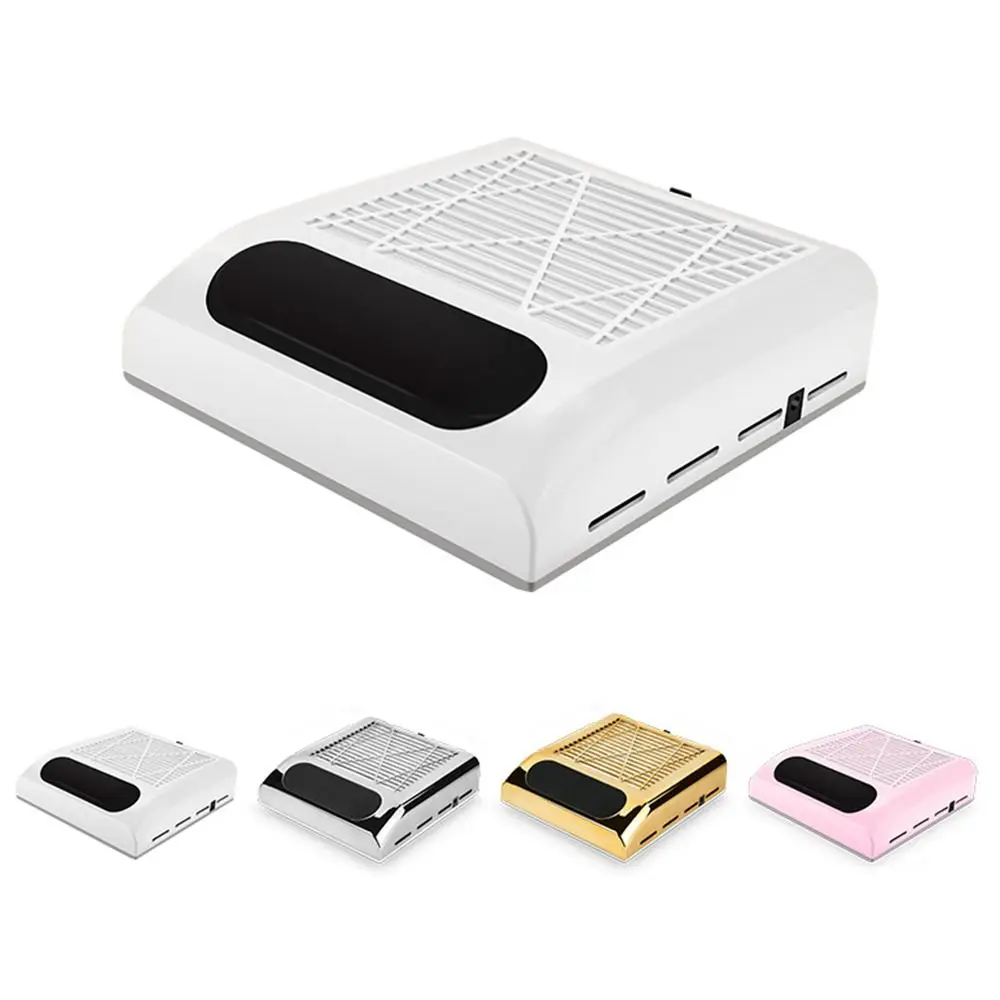 Colector de polvo de uñas de 80W, pantalla de filtro extraíble, aspiradora de polvo de uñas de poco ruido, potente ventilador Extractor de succión