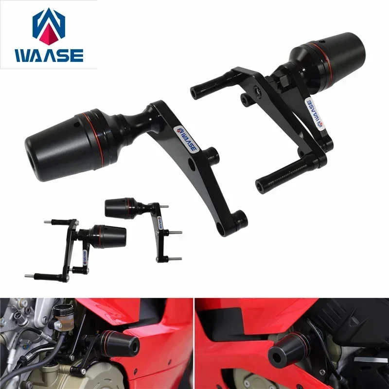 

waase For Ducati Panigale V4 V4S SP 2022 2023 2024 Engine Crash Pads Frame Sliders Fairing Guard Protector