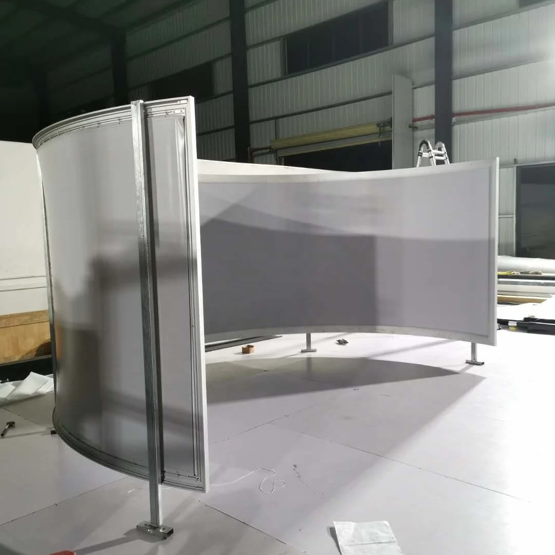 Immersive 220 Degree FOV Curved Projection Screen Flight Simulator Screen, 5m Diameter