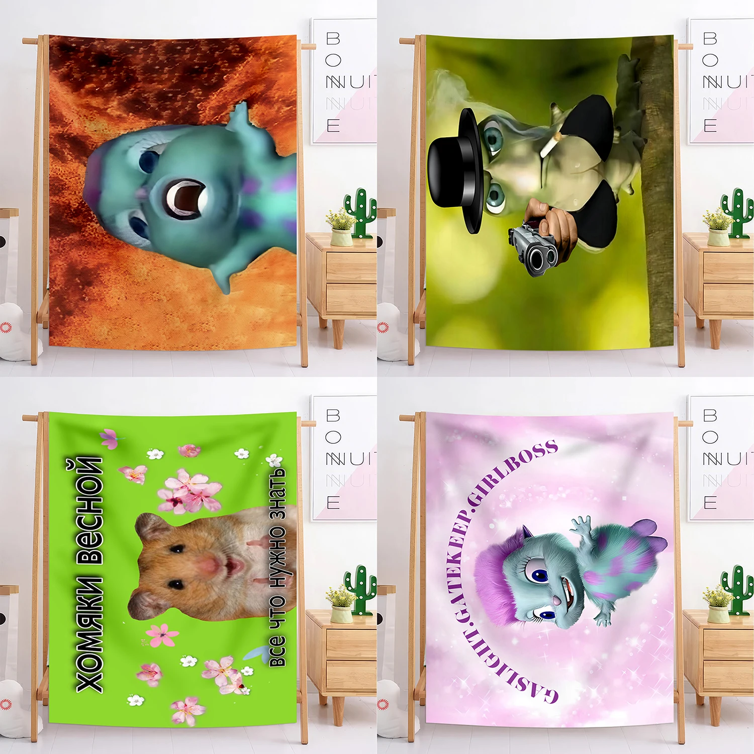 

Fun Caterpillar,Bibble Memes Multifunctional Blanket, Can Be Used As Bed Sheet Cover Blanket, Nap Blanket, Pet Blanket