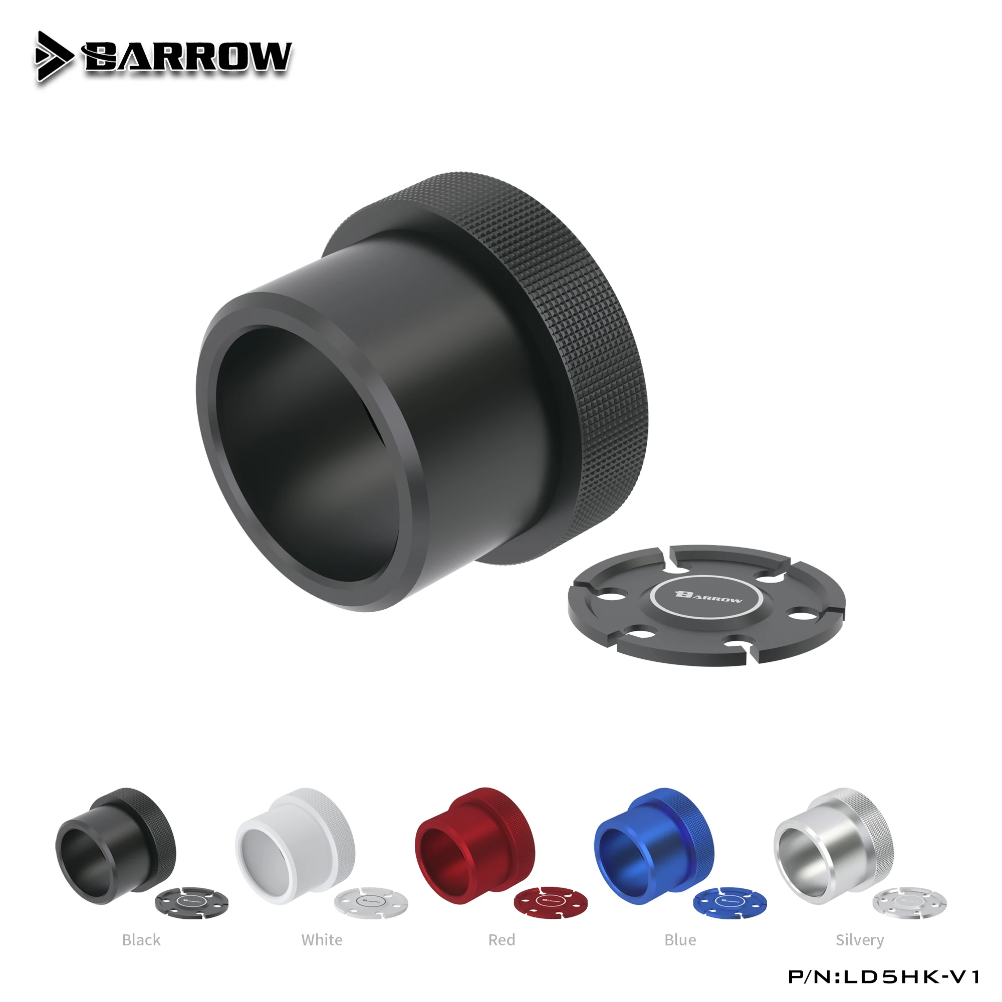 

Barrow D5 / MCP655 Series Pumps Dedicated Conversion Kit D5 Modified Metal Cover for Cool Water Cooling System 5 Colors LD5HK-V1