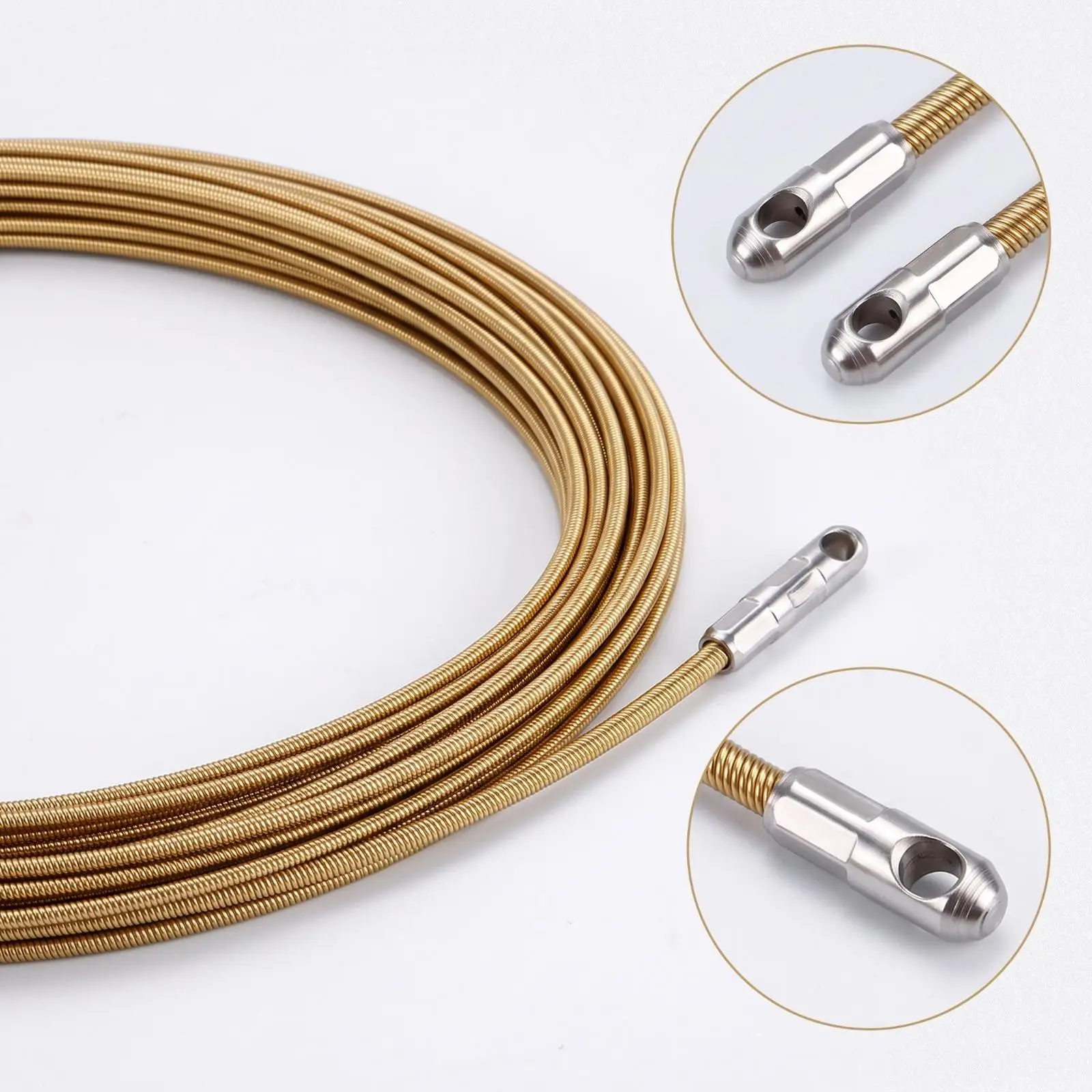 Resilient Wire Fishing Tool Spring Steel Electric Puller for Routing Lines Through Difficult Pathway Bends