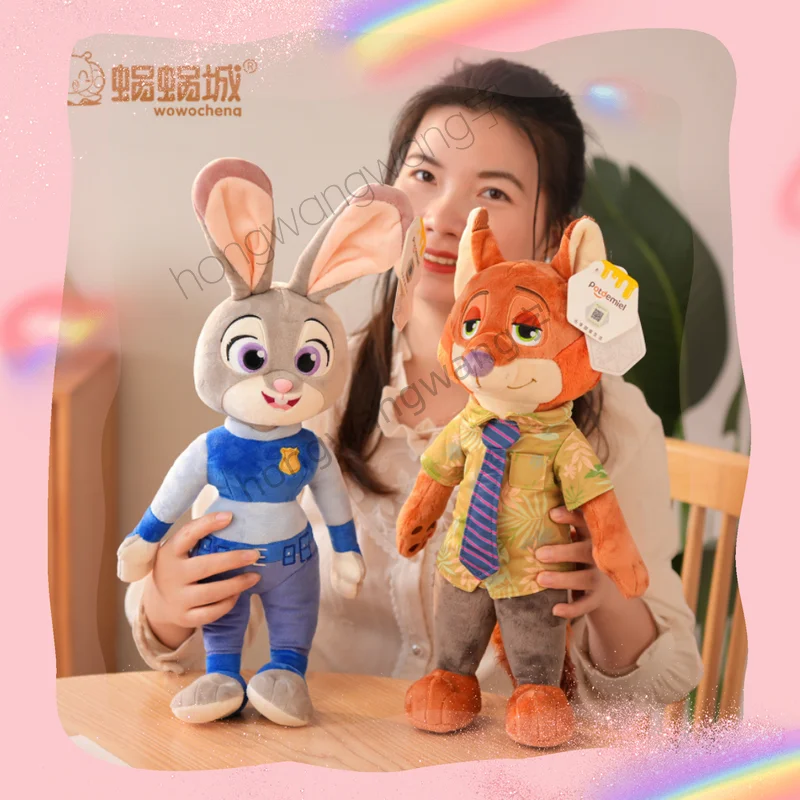 

New Zootopia Disney Nick Wilde Judy Hopps Plush Toy Soft Stuffed Animal Doll Cute Room Decor Filled Animal Plushie