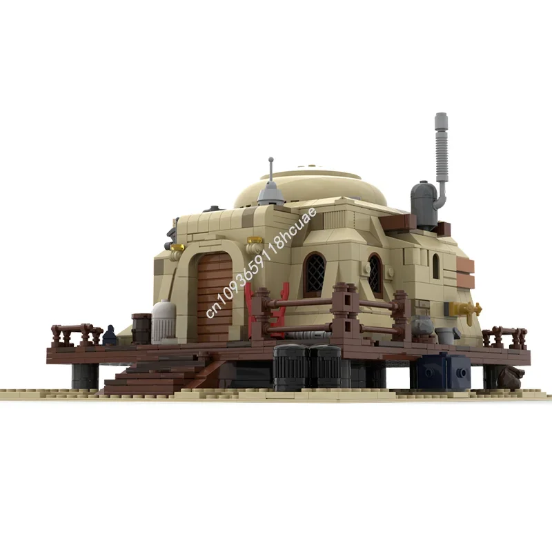 845PCS MOC Star Battle SW Tatooine Mos Eisley Desert House #5  Model Building Blocks Stacking Bricks Creative Toys Kid Gift Diy