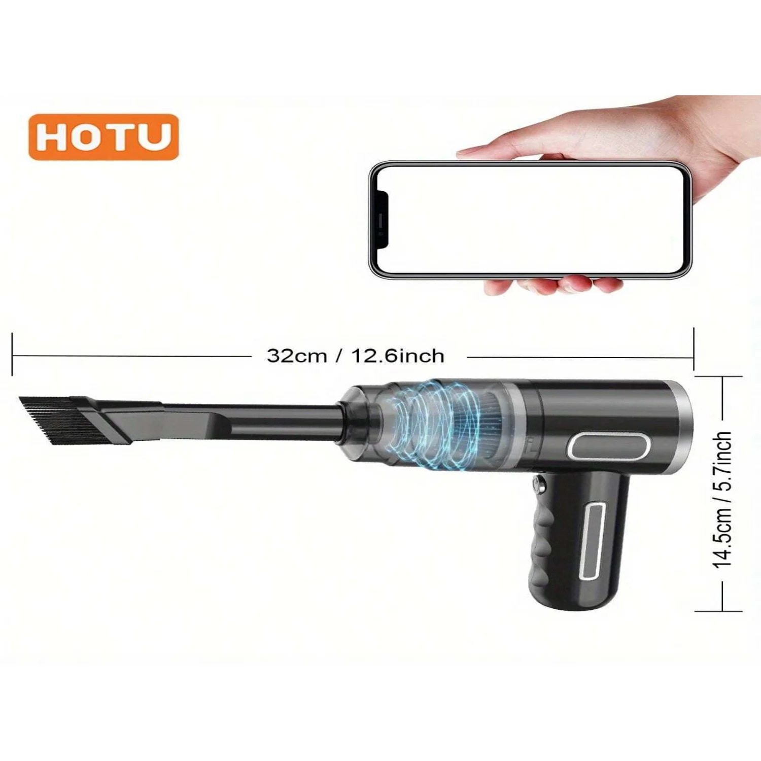 1pc ポータブル車の掃除機 2 フィルター充電式ハンドヘルド自動車掃除機車のワイヤレスダストキャッチャー Cyc