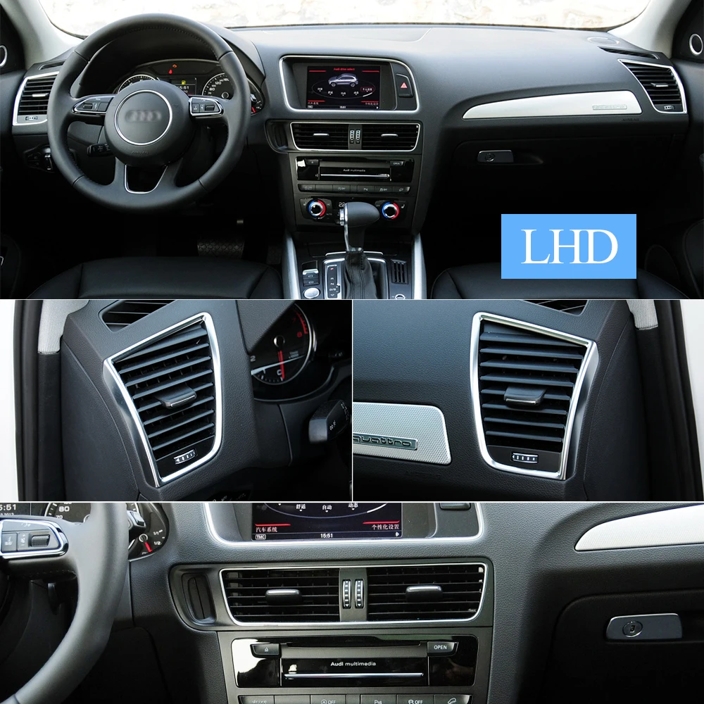 LHD 전면 대시 보드 왼쪽 오른쪽 중간 에어컨 AC 벤트 그릴 배출구 어셈블리 Audi Q5 2009-2018 8R 1820951   8R 1820901 썸네일 6