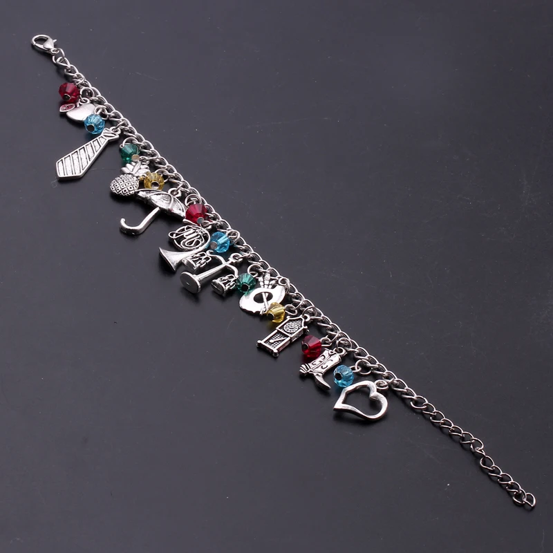 HIMYM Charm Bracelet Umbrella Libra Instrument Tuba Silver Color Pendant Bracelet for Birthday How I Met Your Mother Jewelry