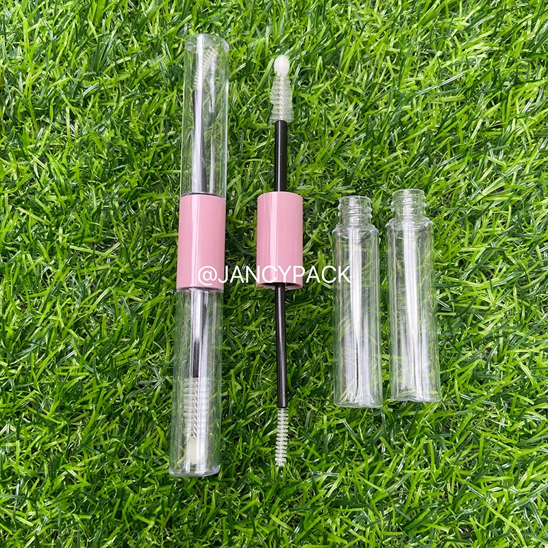 Tube de mascara noir rose africain, tube d'eye-liner à double tête, tube de cils à usage touristique, bouteille de liquide de croissance, récipient cosmétique, 3ml * 2