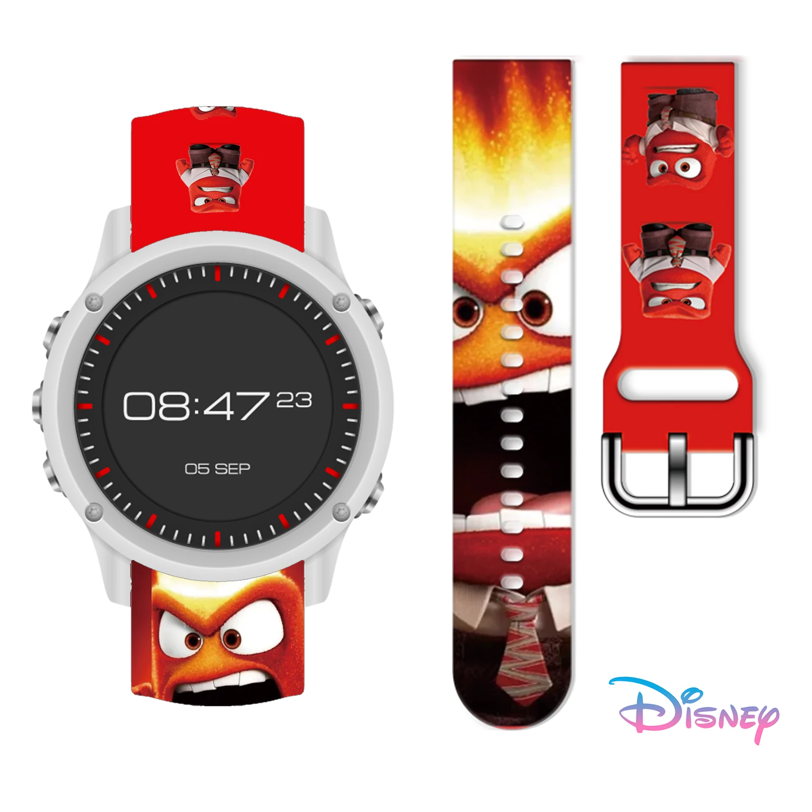 Disney Inside Out 2 Printed 20mm Strap for Samsung Galaxy Watch 6/5 40mm 44mm Band Replaceable Bracelet for Amazfit Balance 5pro