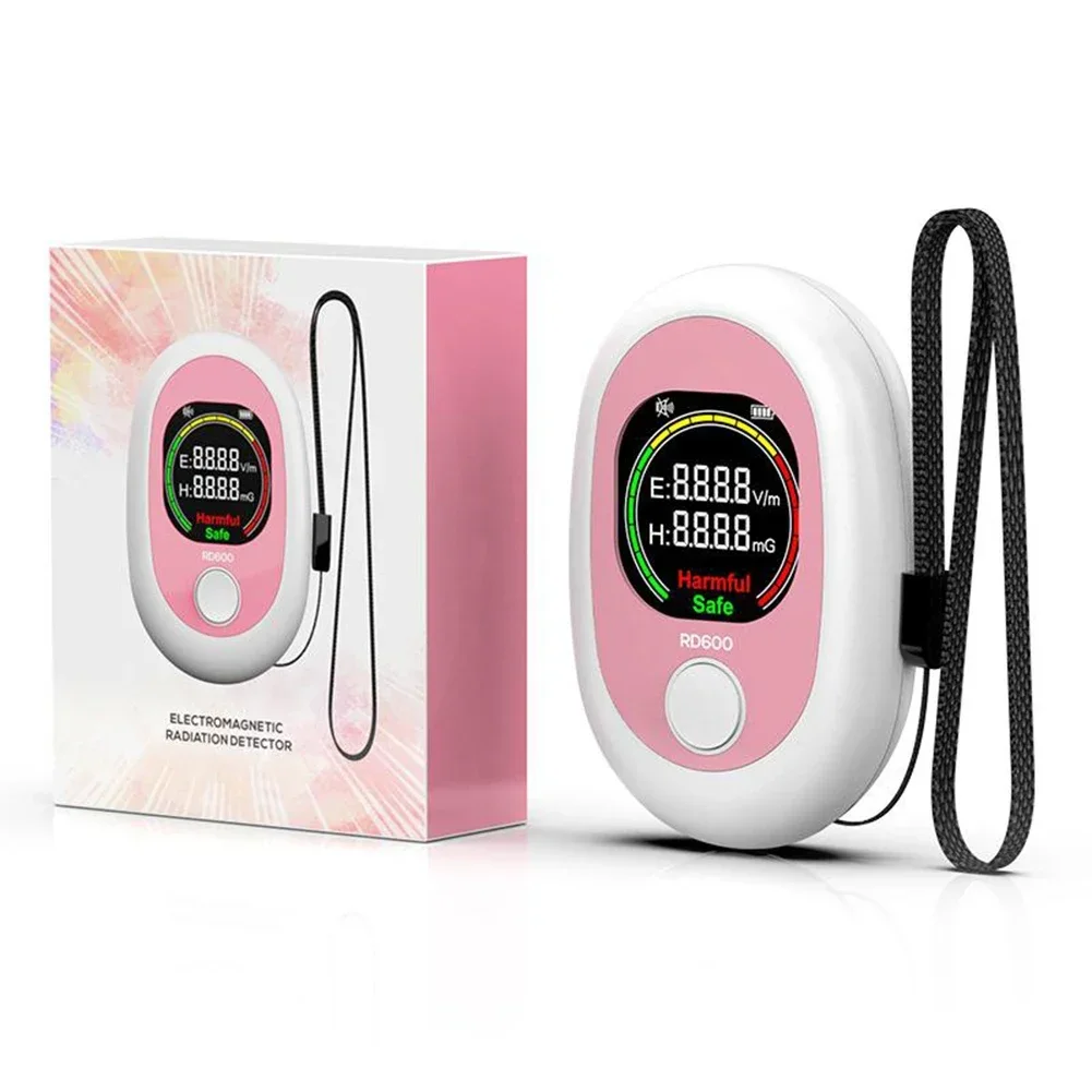Medidor de radiación electromagnética portátil, medidor EMF RD600, probador de campo eléctrico, campo magnético, prueba de Radio, alarma de luz de sonido