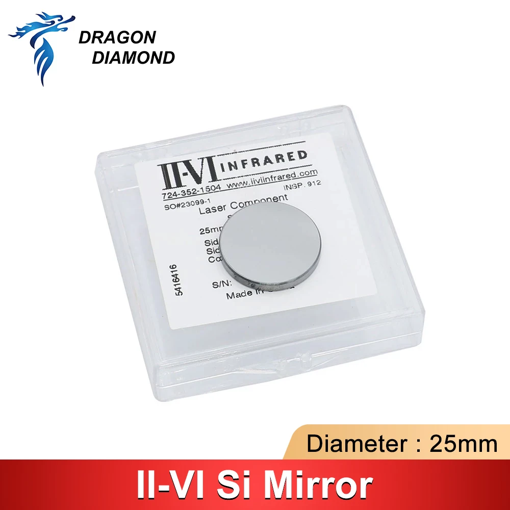 II-VI INFRARED Si Laser Reflective Mirror 25mm Thickness 3mm Co2 Laser Reflector For Co2 Cutting Engraving Machine