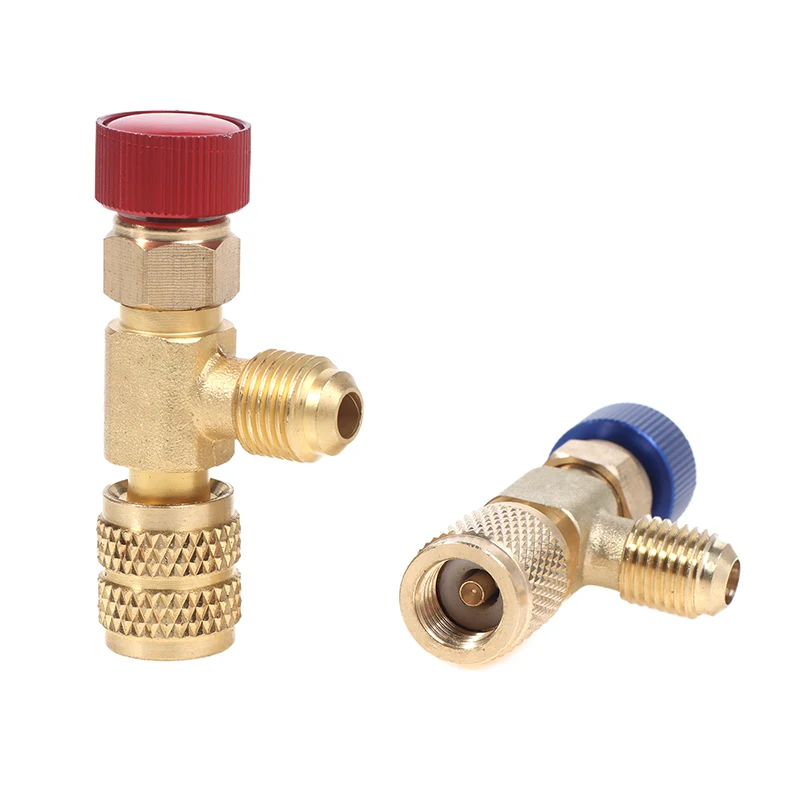 NEW Air Conditioning Safety Valve Adapter Fitting Refrigeration Charging Copper Adapter For R410A R22 Refrigeration Tool