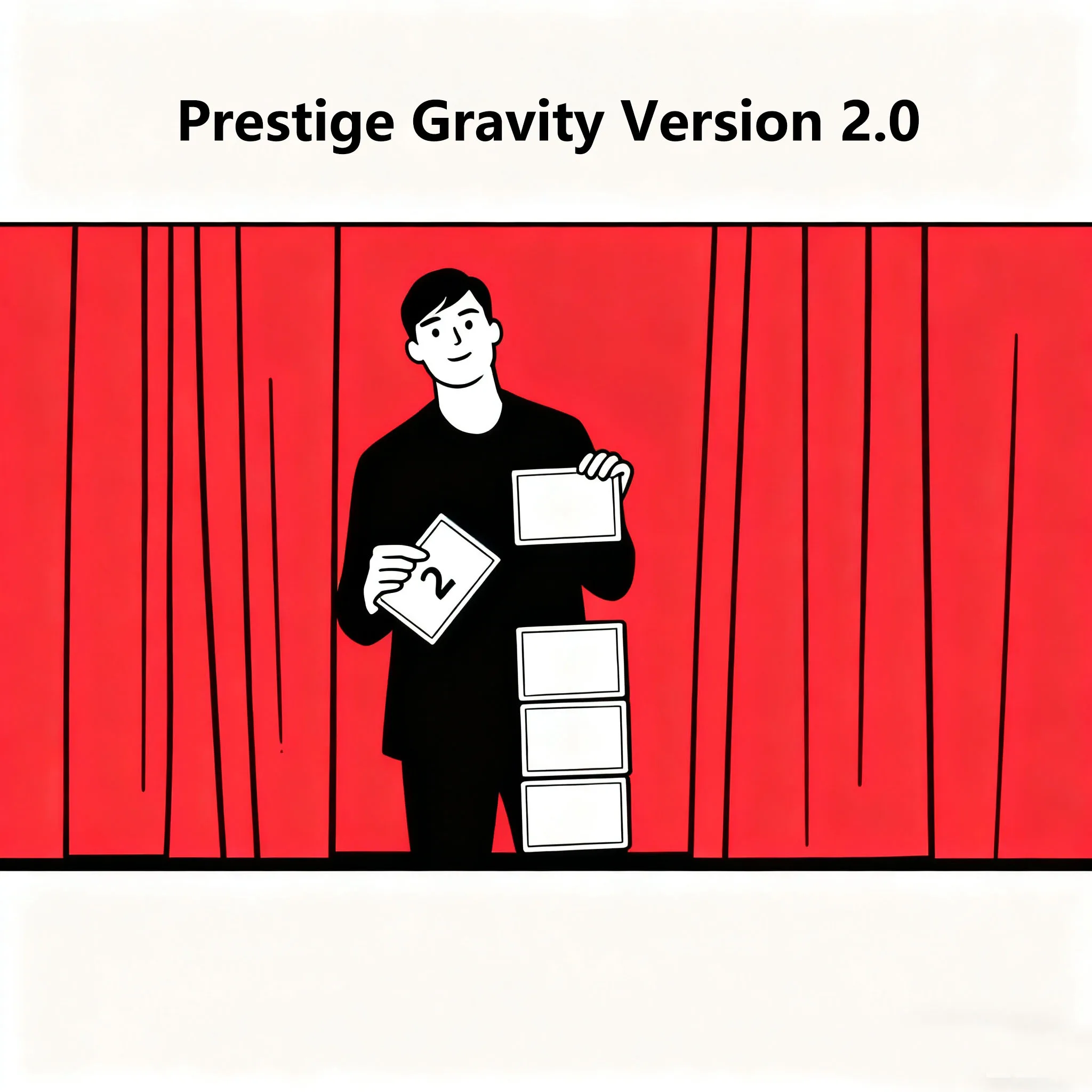 

Prestige Gravity Version 2.0 Professional Magic Trick Props with Free Prediction Street Comedy Illusions Mentalism Magician