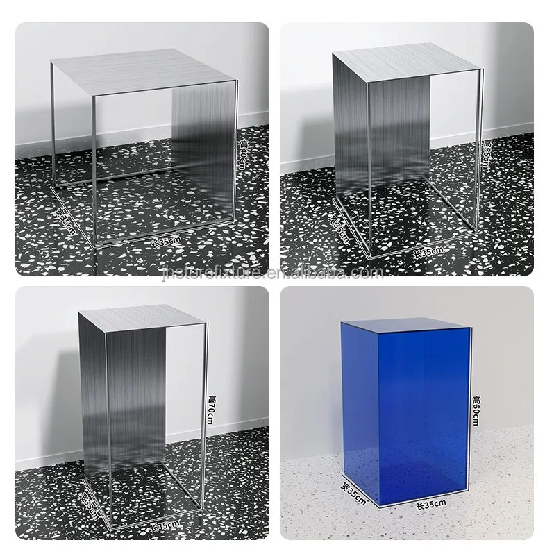 Nuovo stock di arrivo espositore in acrilico cuboide decorazioni di nozze set da esposizione da tavolo da dessert con sconto favorevole