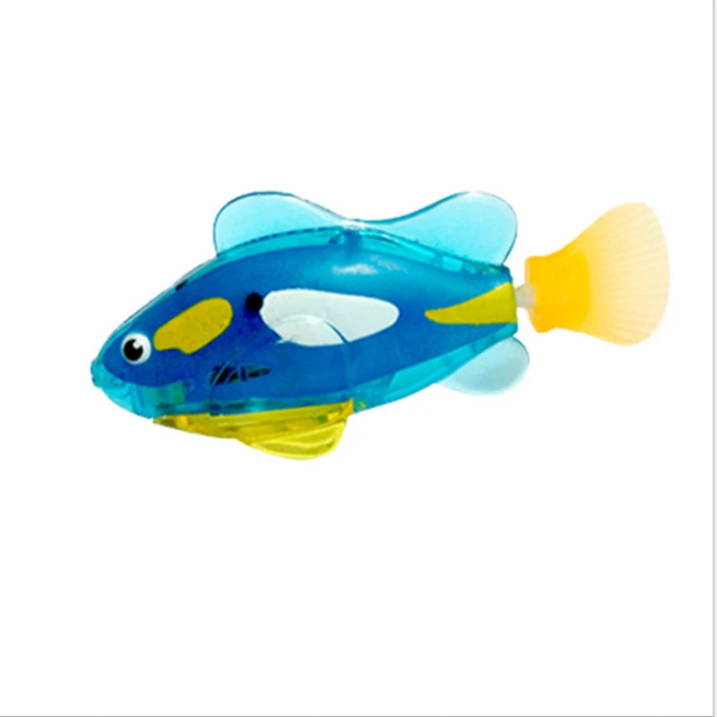 Flash Electric Luminous Baby Bathing Playing Pet Toy Transparent Light Clownfish