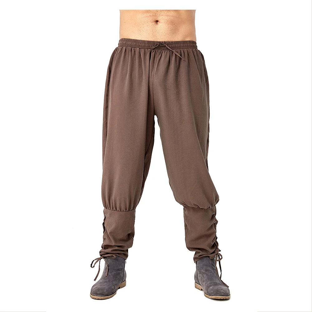 

Men's Viking Pants Medieval Renaissance Gothic Trousers Summer Ankled Banded Pants Pirate Costumes Pants