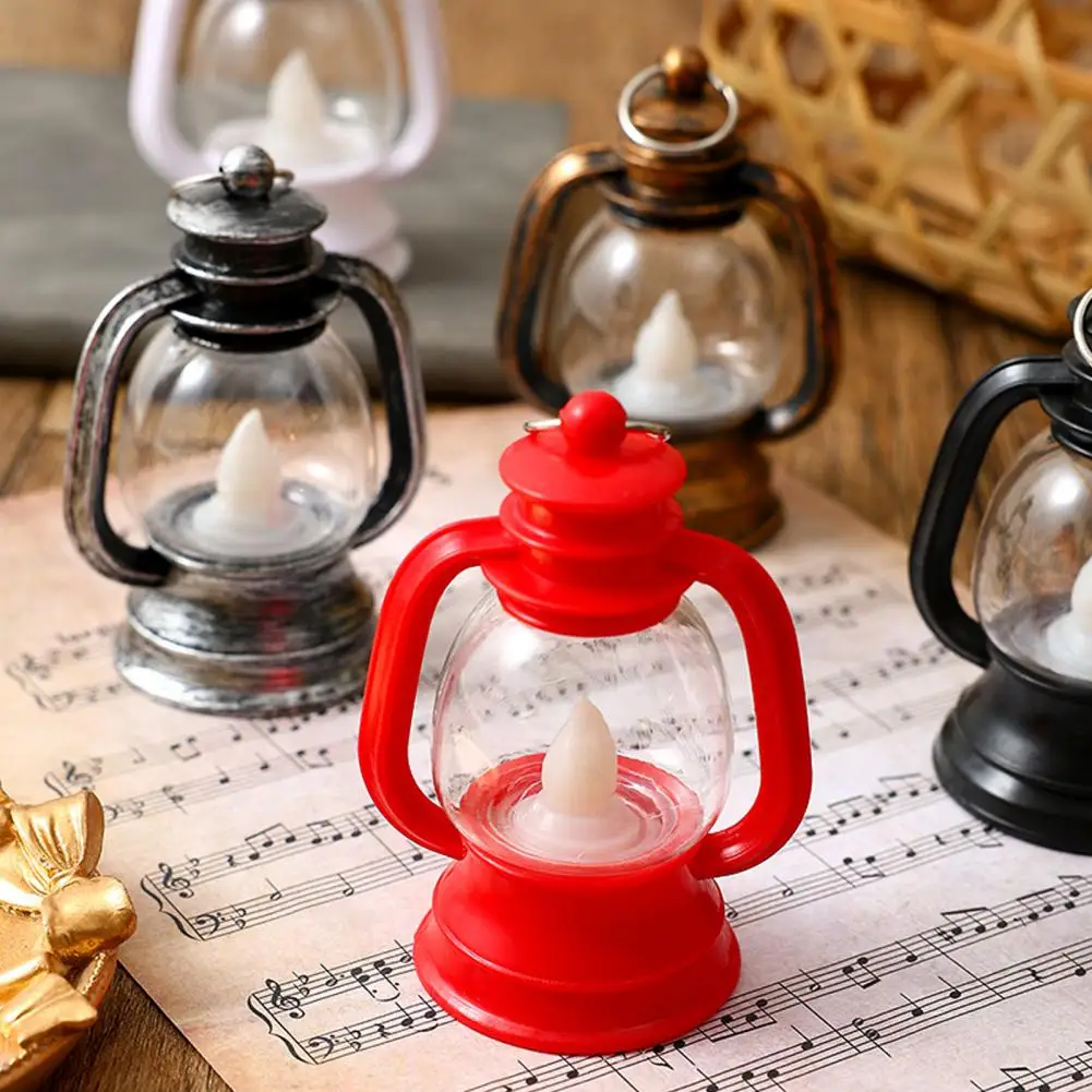 Small Oil Lamp Fine Workmanship Oil Lamp Retro Led Oil Lamp Lantern Multifunctional Night Light for Xmas Decoration with Warm