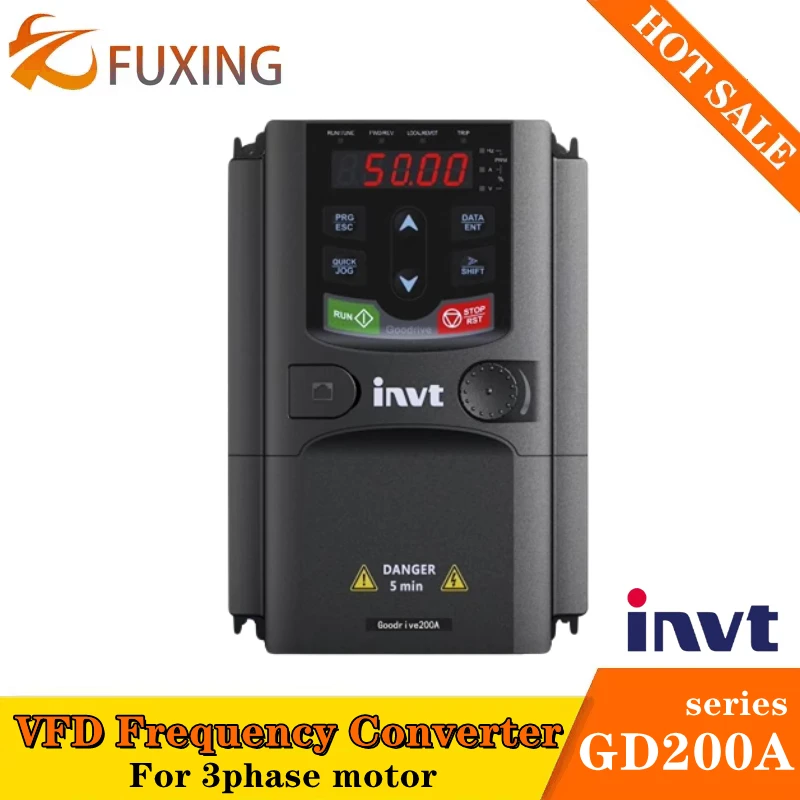 

INVT GD200A-0R7G-1R5G-2R2G-4 Inverter 0.75kw 1.5kw 2.2kw VFD Frequency Converter 380V Drive For 3Phase Motor Speed Control