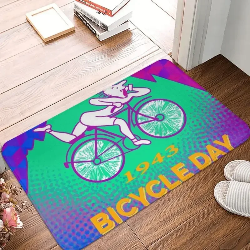 Albert Hoffman Copy Of Bicycle Day Front Door Floor Entrance Mat Outdoor Lsd Acid Blotter Party Bath Kitchen Doormat Carpet Rug