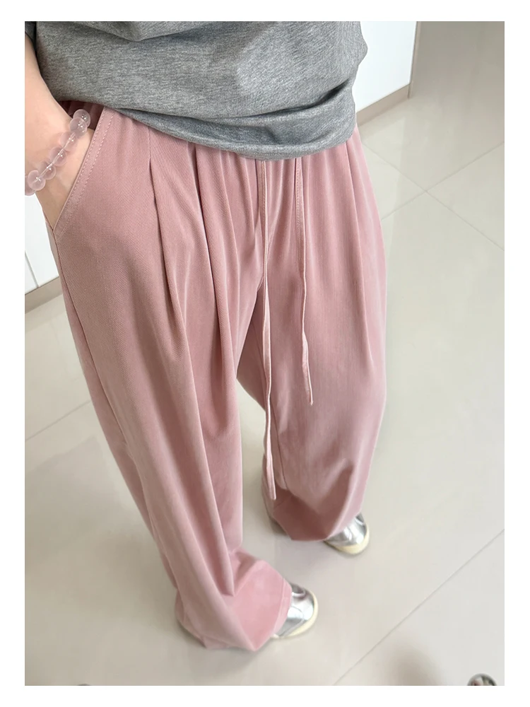 Damen-Jeans mit geradem Bein, Hose aus Lyocell-Stoff mit elastischem Bund, locker geschnittene Hose, schmal geschnittene, weit geschnittene Hose für den Alltag. – Detail 19