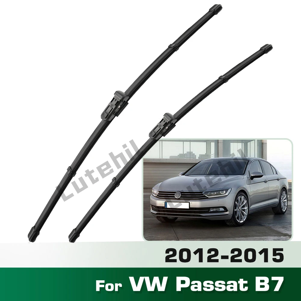 Scheibenwischer LHD Frontwischerblätter Für VW Passat B7 2012 - 2015 Windschutzscheibe Windschutzscheibe Fenster Auto Regenbürsten 24 "+ 19"