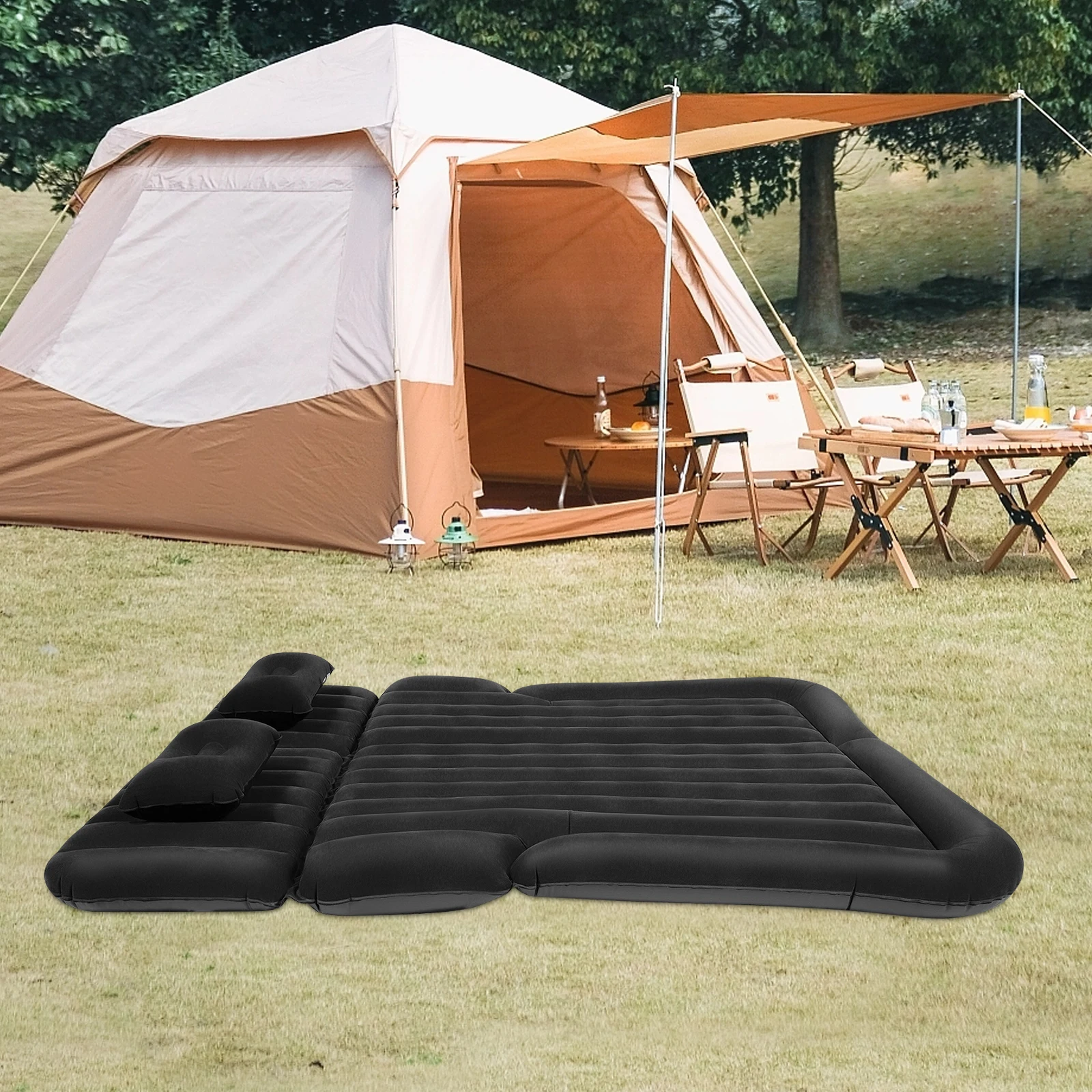 Universal Inflatable Mattress 250kg Capacity, 174x126cm Quick Inflation/Deflation for Travel & Home Use Travel Air Mattress