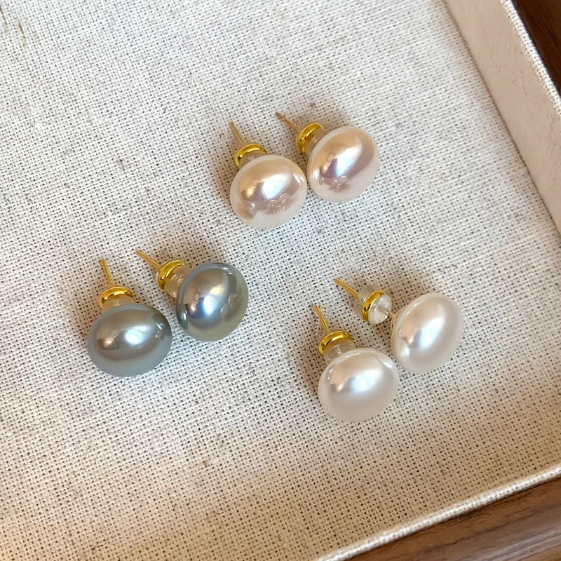 Elegant Temperament Imitation Pearl Round Earrings, Women's Gentle Style Daily Holiday Accessories Jewelry Gifts
