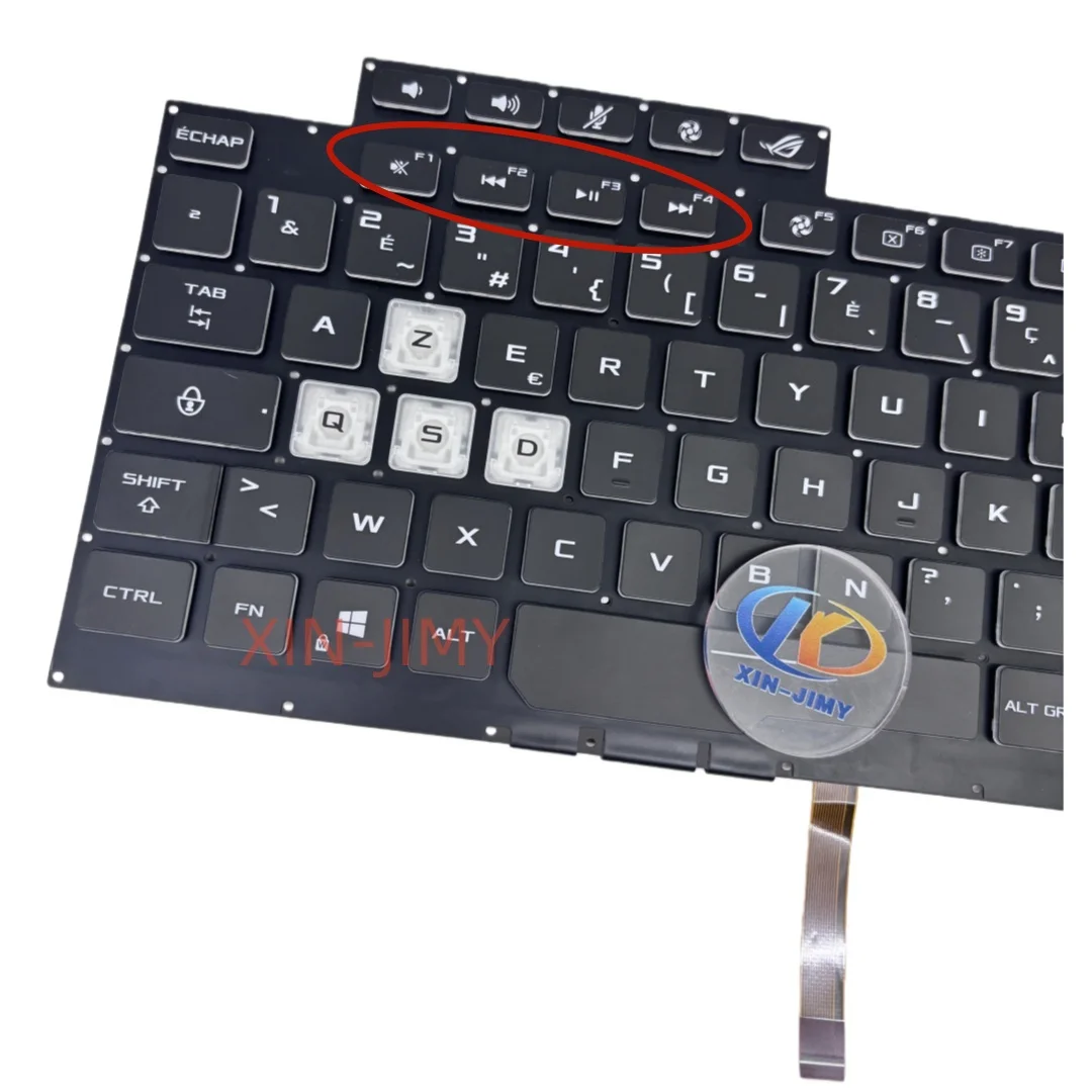 French Azerty 16PIN RGB Backlit Laptop Keyboard For Asus ROG Strix G15 G513RC/G513IC/G513IE/G513IH/G513QC/G513QE G513 Series