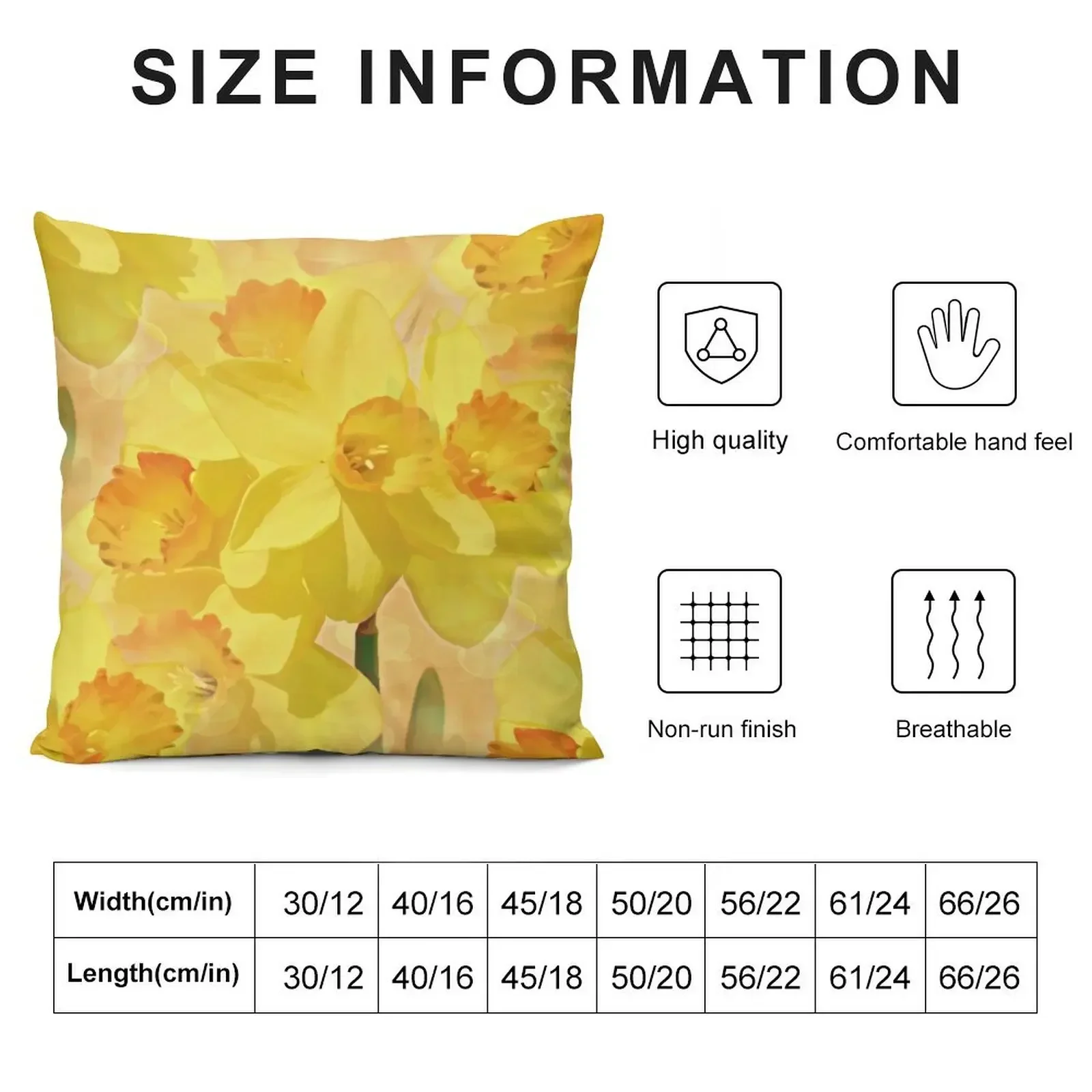 Sparkling Daffodils Throw Pillow Luxury Pillow Case Sofa Covers Pillow Cover