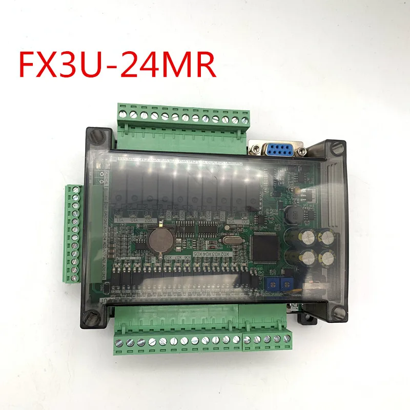 

FX3U-24MR/24MT 6AD 2DA high speed PLC industrial control board with 485 communication and RTC