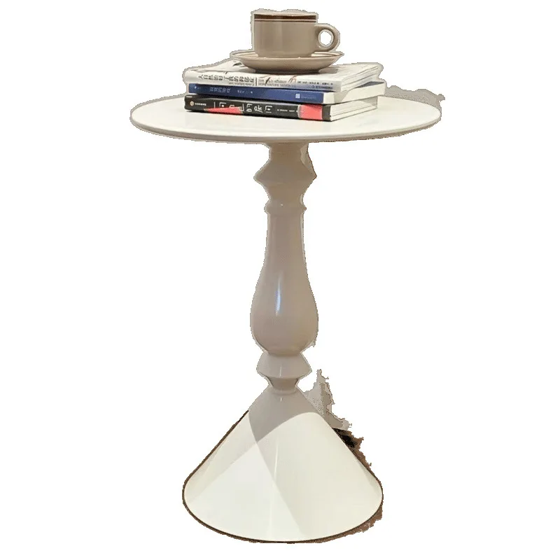 

Nordic small apartment cream wind side table, household living room mobile round table, creative coffee table