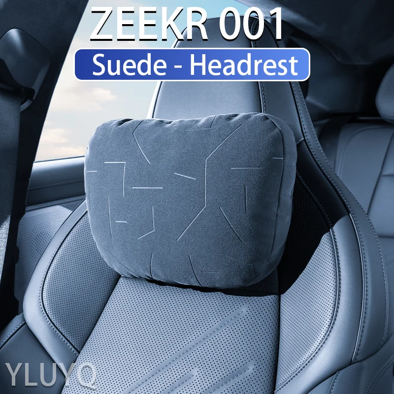 

ZEEKR 001 Car Headrest Seat Neck Pillow Seat Pillow Suede Blue Special Auto Accessories