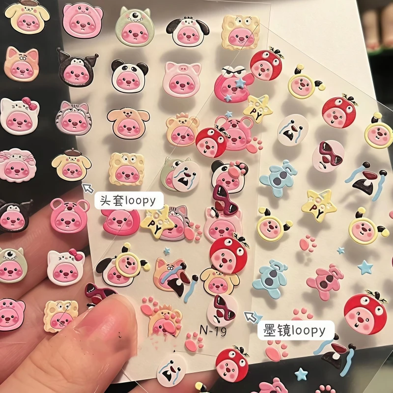2pcs Cute Beaver Loopy Sticker - Nail Art Quirky recension och pris
